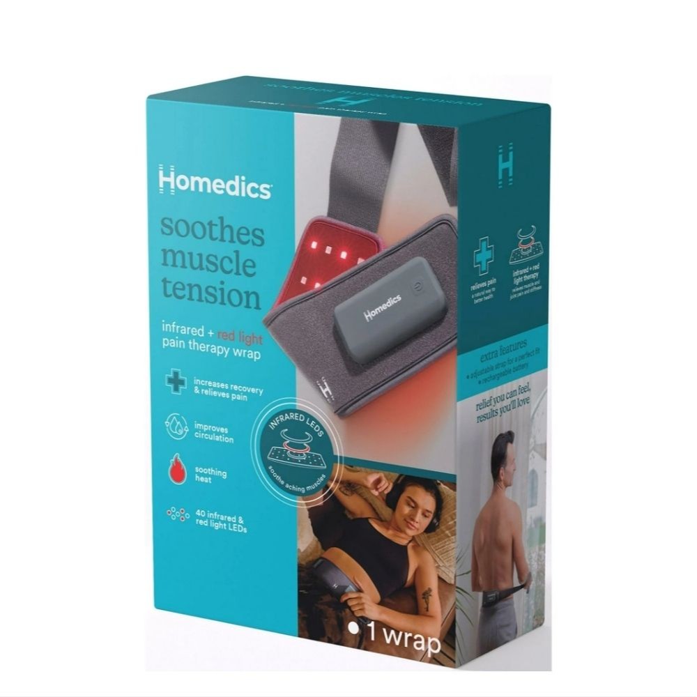 Homedics Soothes Muscle Tension Infrared + Red Light Pain Therapy Wrap